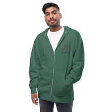 Load image into Gallery viewer, Unisex fleece zip up hoodie