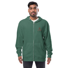 Load image into Gallery viewer, Unisex fleece zip up hoodie