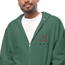 Load image into Gallery viewer, Unisex fleece zip up hoodie