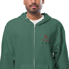 Load image into Gallery viewer, Unisex fleece zip up hoodie