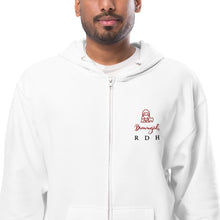 Load image into Gallery viewer, Unisex fleece zip up hoodie