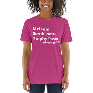 Melanin Scrub Pants Prophy Paste Short sleeve t-shirt