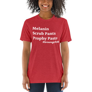 Melanin Scrub Pants Prophy Paste Short sleeve t-shirt