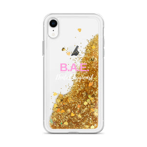 Brown And Educated Liquid Glitter Phone Case
